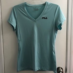 Baby Blue Fila V-neck